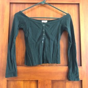 🌲Green Off the Shoulder Top🌲